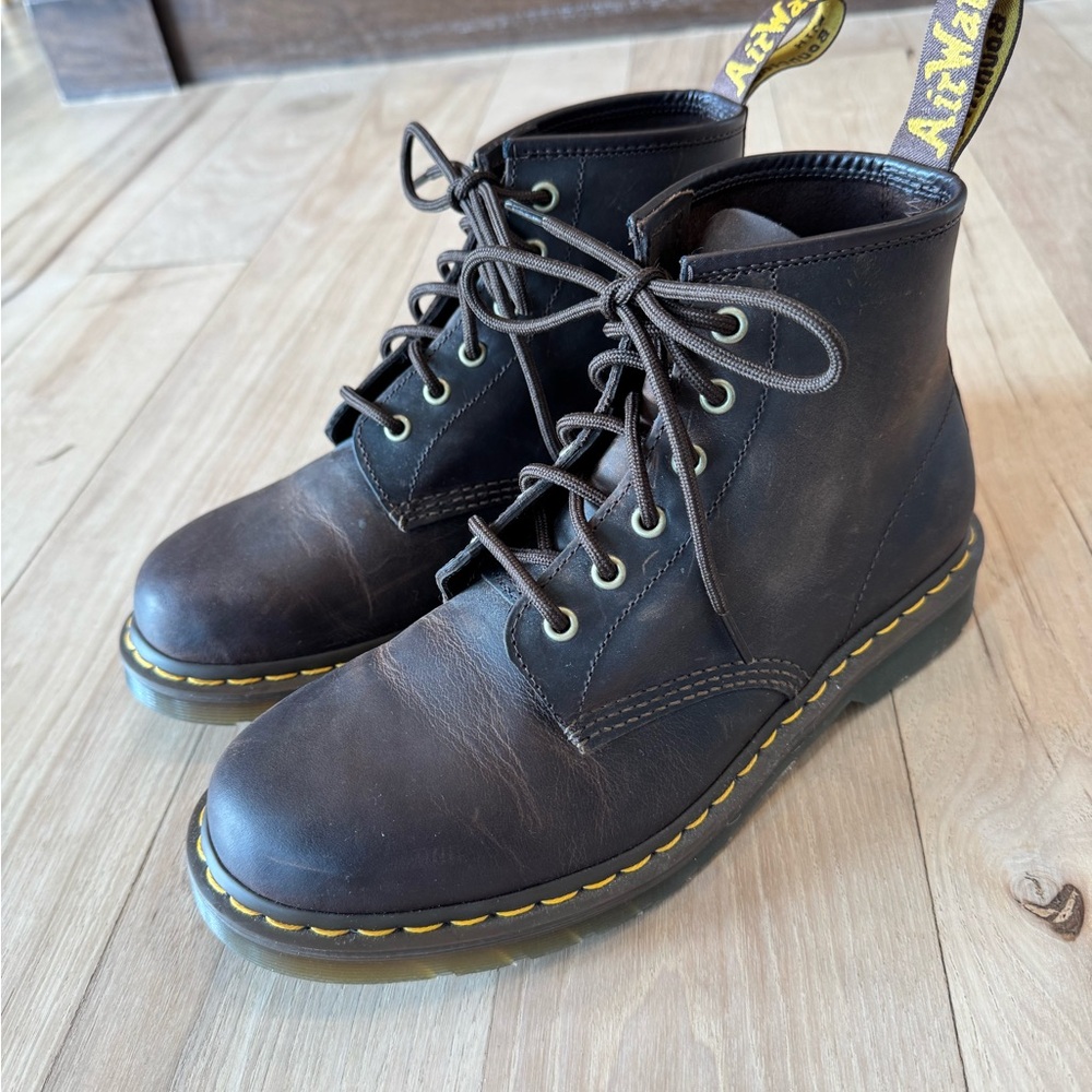 Dr. Martens Brown Leather Lace-Up Boots
